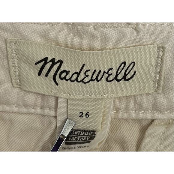 Madewell Factory Cream Low Slung Cargo Wide Leg Pants Regular Size 26 - Picture 2 of 9